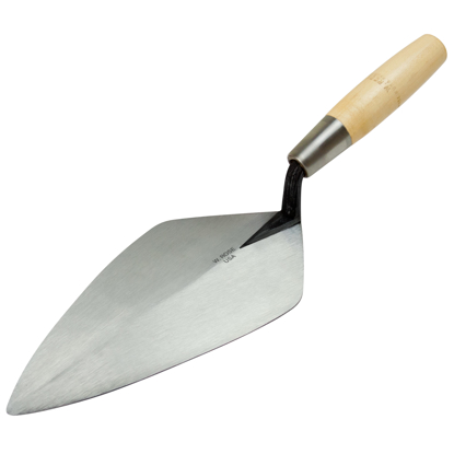Picture of W. Rose™ 11-1/2” Wide London Brick Trowel with Low Lift Shank on a 6" Wood Handle